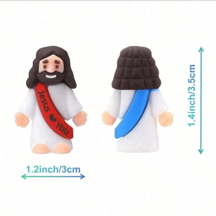 5/10pcs Mini Jesus Doll Jesus Love You Jesus Toys Small Jesus Doll Hide And Seek Sunday Party Favor Gifts,Random Colors,Miniature Jesus,Christian Toys