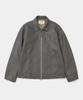 Uniform Bridge Faux Leather Single Jacket Gray