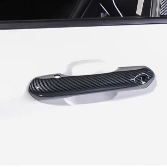 Carbon Fiber Car Side Door Handles Cover Trim For Ford Explorer -2026