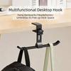Aluminum Alloy Adjustable Desk Hook Easy Install Portable No-Drill Hook Adjustable Double Hook Multipurpose Hook Space Saving