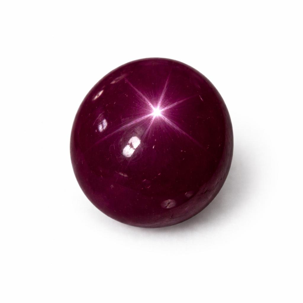 Natural Red Ruby Loose Gemstone 6.70 ct Star Oval Shape for Jewelry Making and Gem Collections