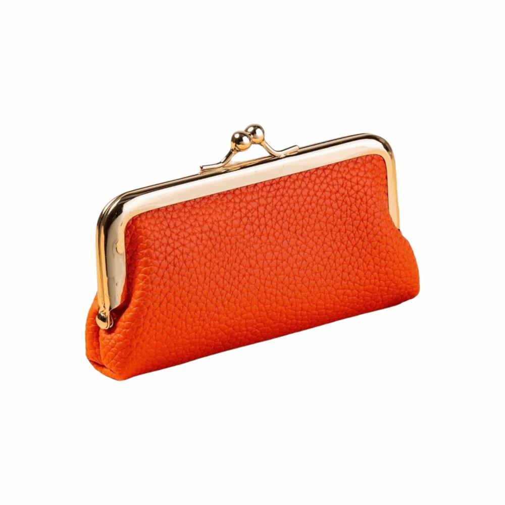 Secure Closure PU Buckle Coin Purse Large Capacity Lipstick Storage Bag  Evening Out