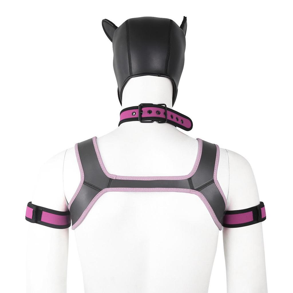 Erotic Adult Toys Set: Dog Headgear, Armband, Chest Strap, Neck Collar, Costume Props
