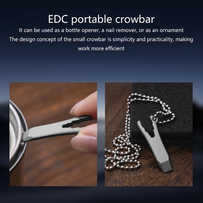 Metal Alloys Crowbars Bottle Opener Small Pry Bar Tool Keychains Pendants Outdoor Camping Tool Keyrchain Accessories