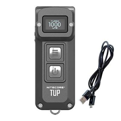 Nitecore Tup Szary 1000 Lumenów Akumulatorowa Latarka EDC do Kluczy z Kablem do Ładowania LumenTac