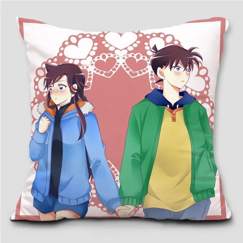 Garip Soyguncu Kidd Conan Yastık Adı Dedektif Conan Kudo Shinichi Gri Baskılı Yastık Kılıfı