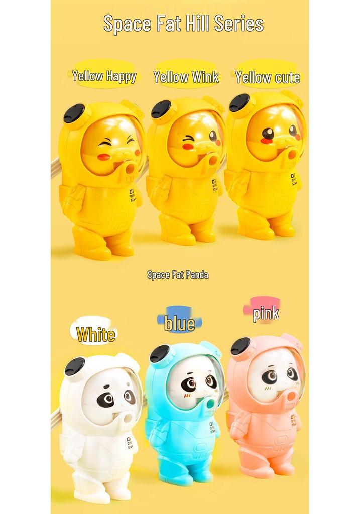 Space Panda Cartoon Rotating Automatic Pencil Sharpener for Kids