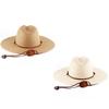 Breathable Paper Straw Panama Hat with Adjustable Chin Strap and Wide Brims Sun Protections for Women Vacation and Trip