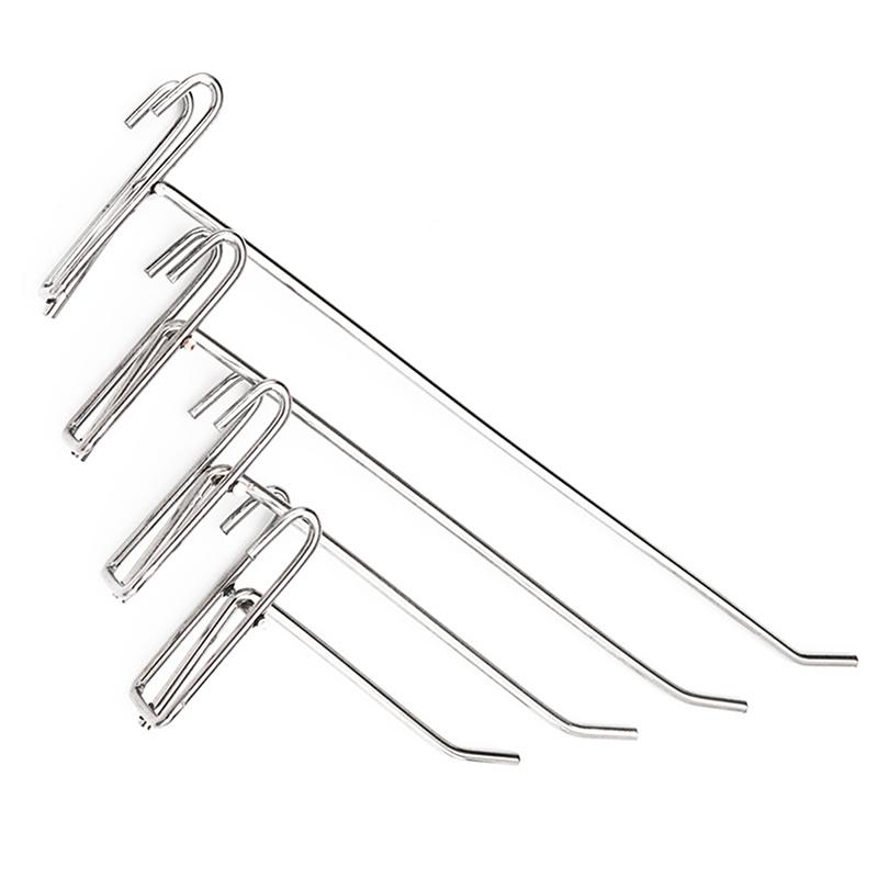 10Pcs 5-25Cm Screen Hooks Supermarket Stainless Steel Grid Hooks 3.2Mm Thickness Wire Mesh Hanging Hooks For Screen Grid