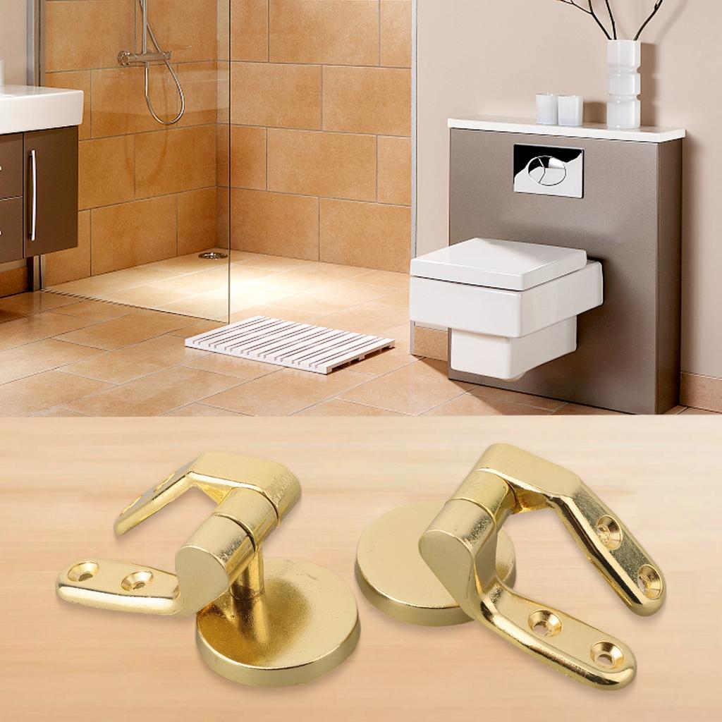 Functional Gold Toilet Hinges Complete Set with Rust Resistant Material