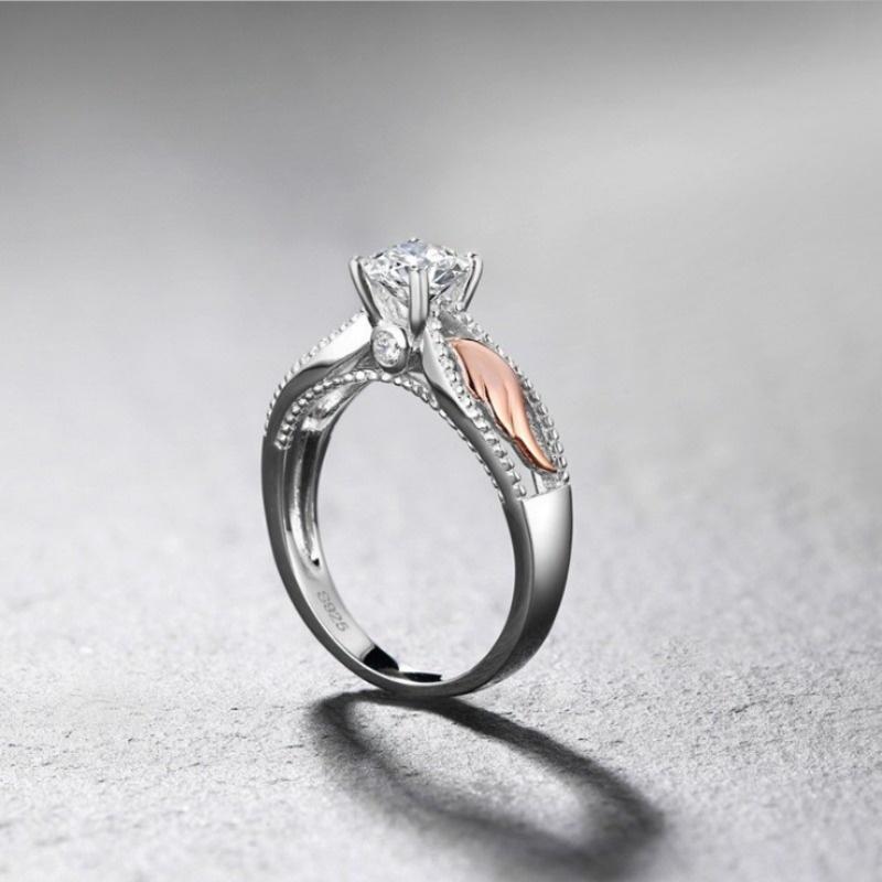 Shining main stone with wing ring, suitable for Valentine's Day, Angel's Day, dreamy and romantic, holiday warm gifts