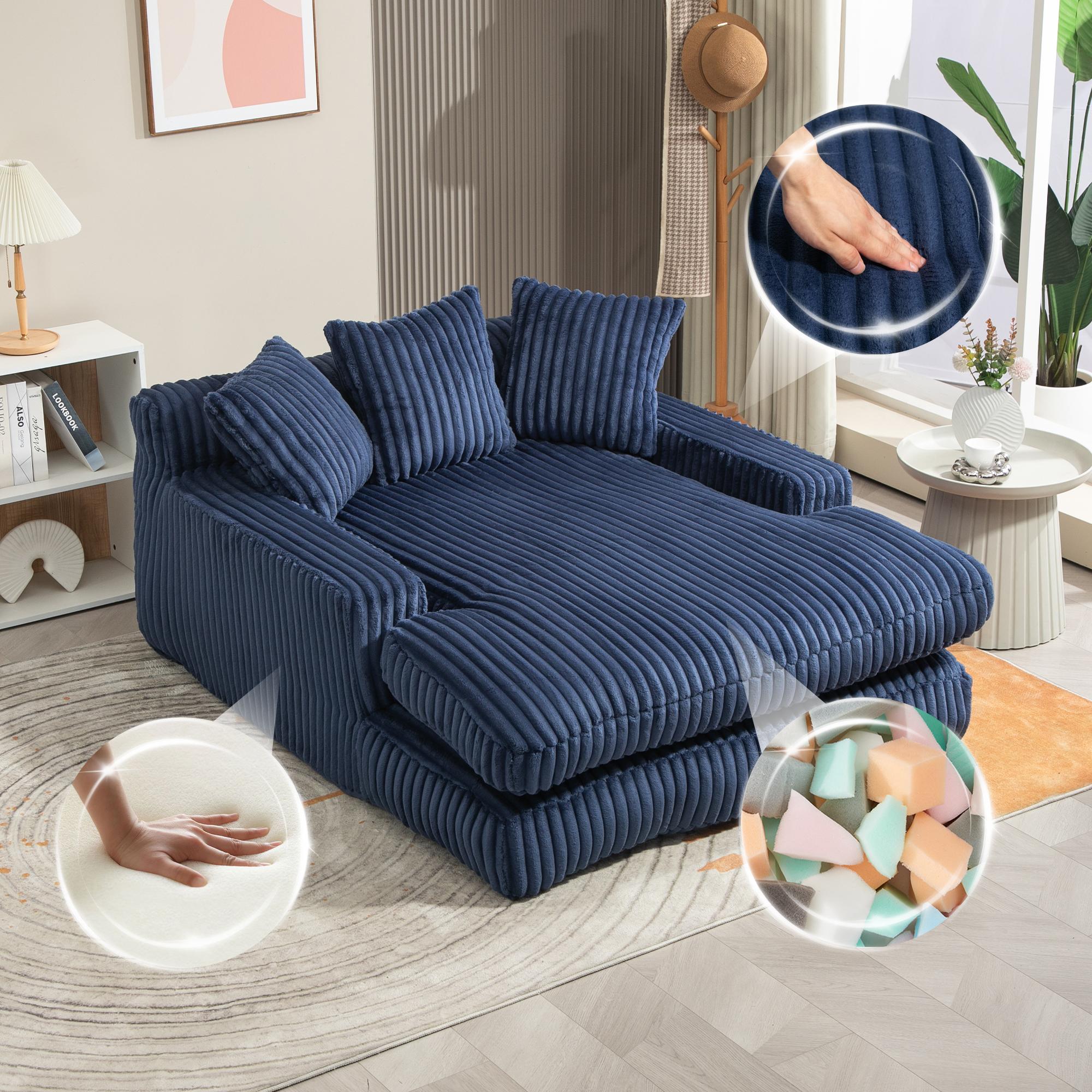 Mūsdienu velveta dīvāns-gulta Cloud Couch ar
