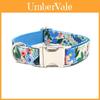 Pet Collar With Silver Buckle For Small Dogs Cotton Material Cute Flower Pattern Breathable Design