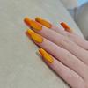 WM-12ai Marsh Orange Gradient Wearable False Nail Art Stickers