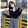 Womens Long Sleeve T-Shirt 2-Pack Slim Fit Casual Basic Tops Ins Style
