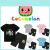 Short Kids Cocomelon Sleeve Tshirt Shorts Boys Girls 2pcs Tops Pants Set Casual
