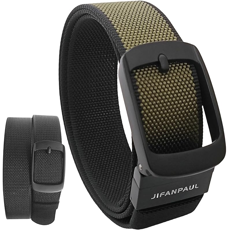 

[JIFANPAUL] Tactical belt that can be used on both sides men s belt Survival game nylon belt For work For work For mountain climbing golf casual