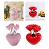 10 Different Fruit Forks and 1 Love Holder Home Decorative Cute Food Picks for Fruit Platter Dessert Home Cake Restaurant