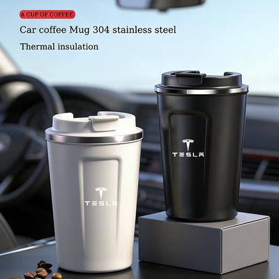 Gorący produkt kubek termiczny do samochodu 380 ml kubek na wodę termos na kawę i herbatę do Tesli SpaceX Model 3 Highland Model 2023 Model S Model X