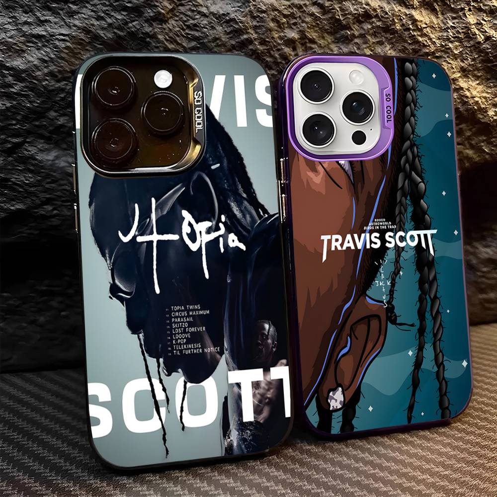 Luksusowe etui na telefon T-Travis S-Scott Cactus Jack Dla IPhone 17 16 15 14 Pro MAX Matowe Odporne na wstrząsy Tył Zapobiegające upadkom Matowa osłona