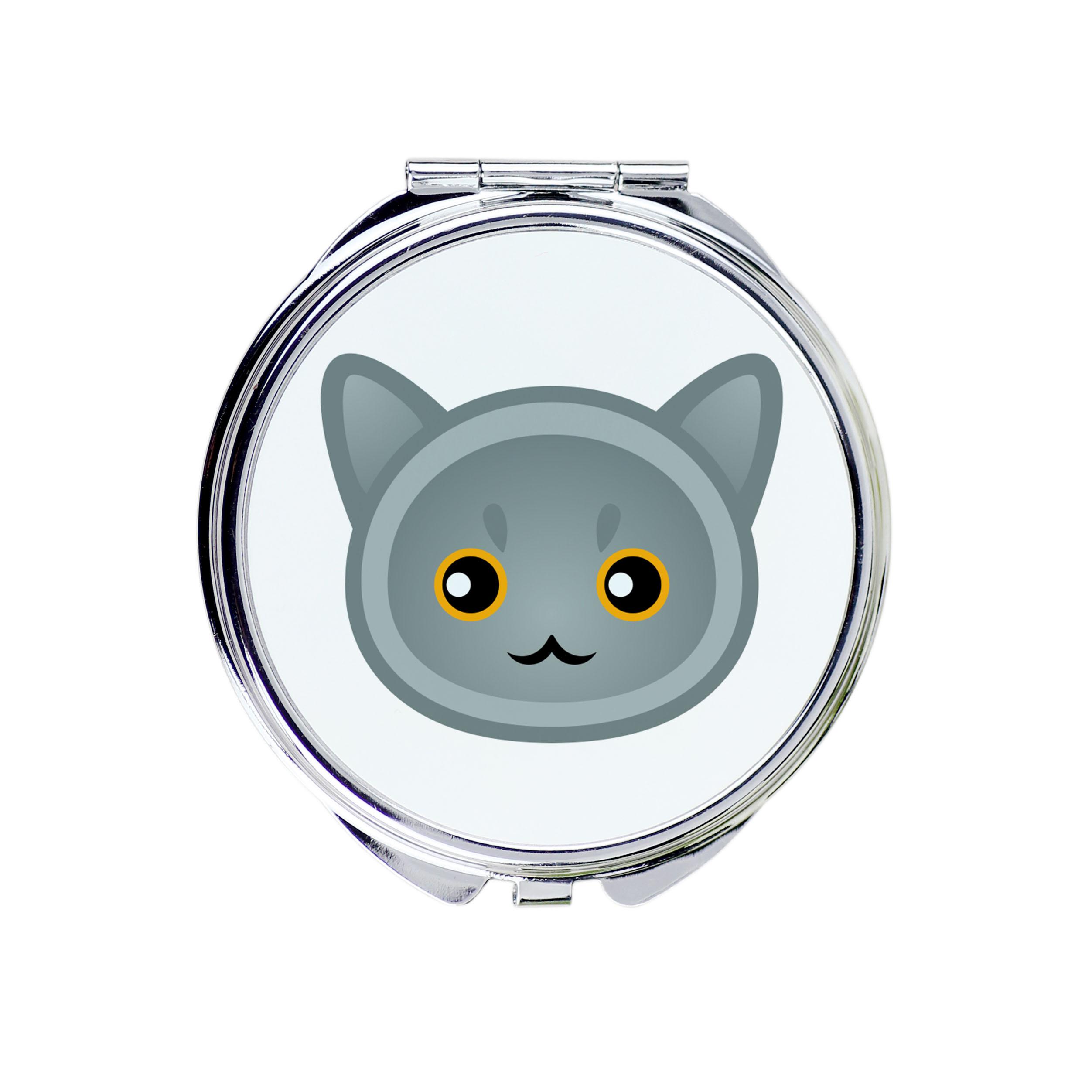 

British Shorthair - pocket mirror for a purse by Art-Dog