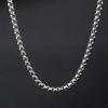 Men's Stainless Steel Pearl & Titanium Clavicle Necklace - Square Chain Design