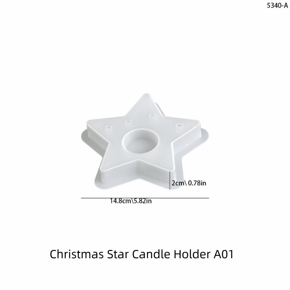 Star Shape Candle Holder Candle Holder Mold Resin Craft Molds Holiday Ornaments