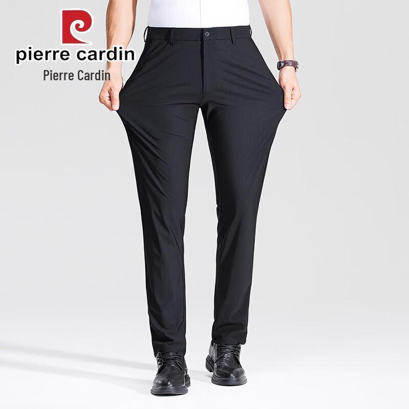 

Pierre Cardin Men s Summer Ice Silk Straight Casual Business Pants 33