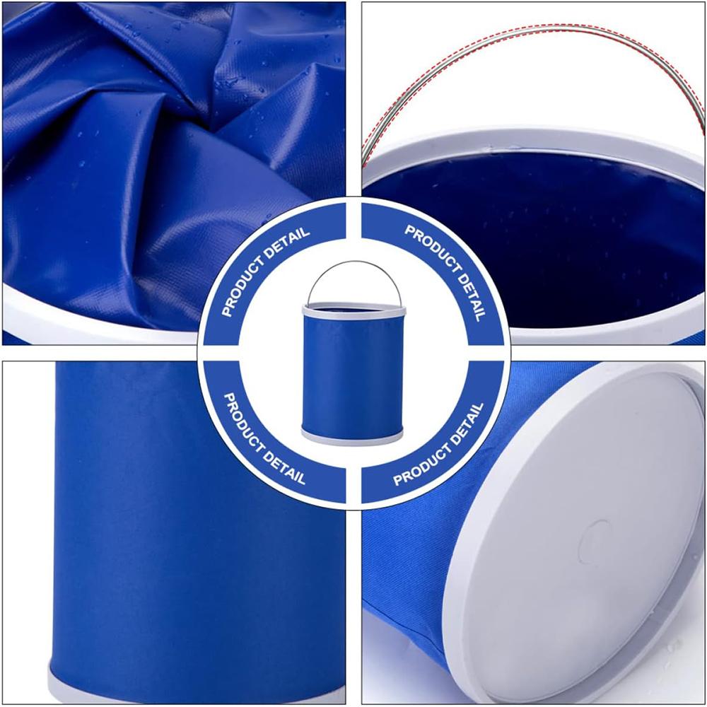 9L/11L/13L Collapsible Camping Fishing Bucket Waterproof Oxford Fabric Material Outdoor Vehicle Folding Bucket