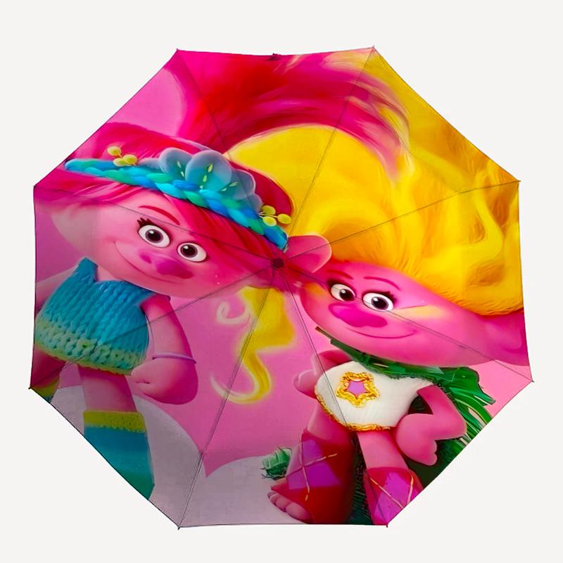 1pc Trolls Umbrella, Sun Protection, And UV Shielding. It Has Eight Sturdy Ribs for Outdoor Use And Perfect Gift