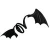 Edgy Black Sturdy PU Leather Chokers Bat Wing Necklace Portable Accessory for Halloween Costumes Daily Use Casual Wear