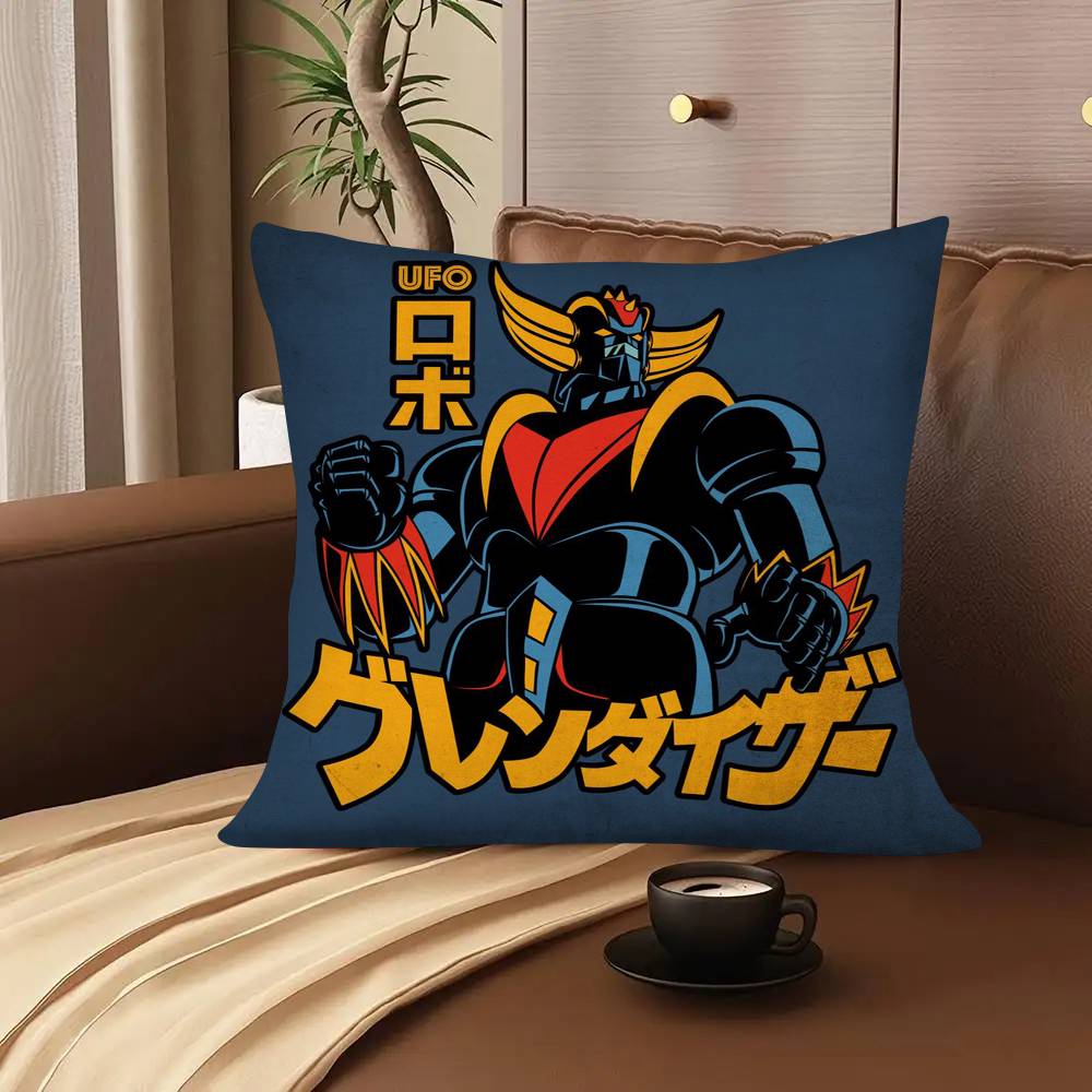 Cartoon Robot G-Goldorak M-Mecha Pillow Case Square Pillow Bedroom Sofa Leisure Comfort Cushion Car Living Room Home Decoration