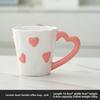 Cute Cartoon Love Handle Ceramic Mug for Milk Coffee Hand Painted Design