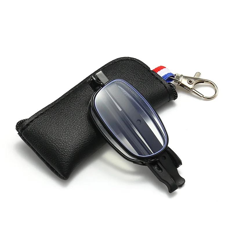 

1.5 2.0 2.5 Складные телескопические очки для пресбиопии Портативная сумка Очки с защитой от синего света Очки для чтения Мужские нейтральные 1.0