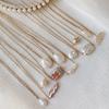 Real Natural Freshwater Pearl Necklace for Women Irregular Round Square Coin Stick Drop Baroque Pearl Pendant Necklace Choker