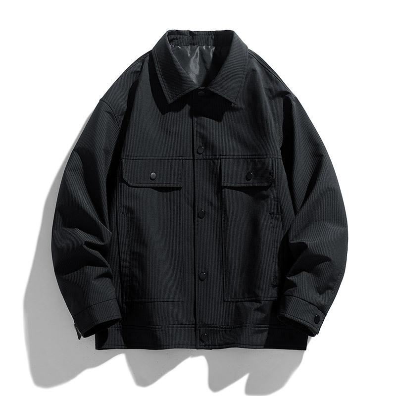 New Men's Casual Solid Color Lapel Jacket - Youthful, Trendy, and Versatile Design