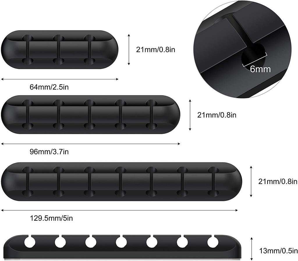 Cable Organizer Silicone USB Winder Desktop Tidy Management Clip Cable Holder For Mouse Headphone Protector Wire Organizer Clamp