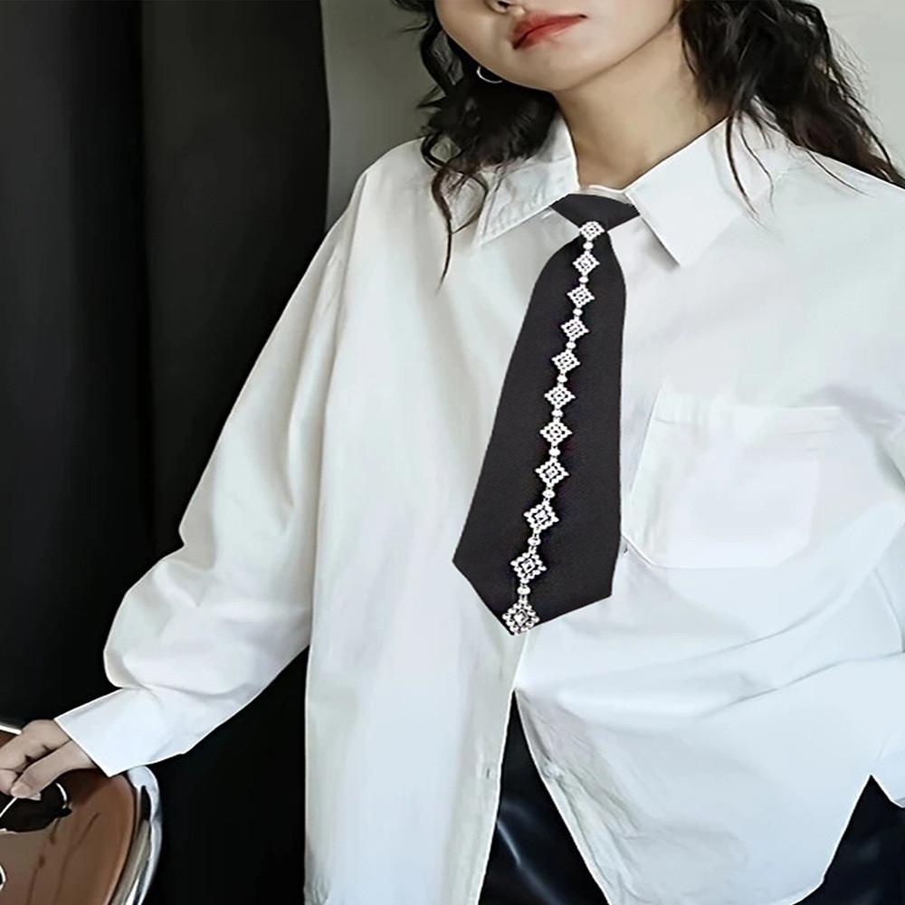 Womens Geometric Polyester Tie With Arrow Shape For Casual Office Wear