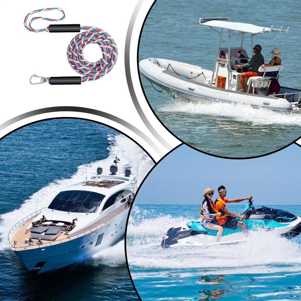 Dock Lines 3.94-5.58 Feet Heavy Duty Outdoor Supplies Tubing Tow Rope For Lake River Beach Sea Snow Sledding Wakeboarding