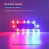 Rechargeable Red/Blue Strobe Flashing Shoulder Light with Handheld Electronic Whistle for Cycling and Security Patrol