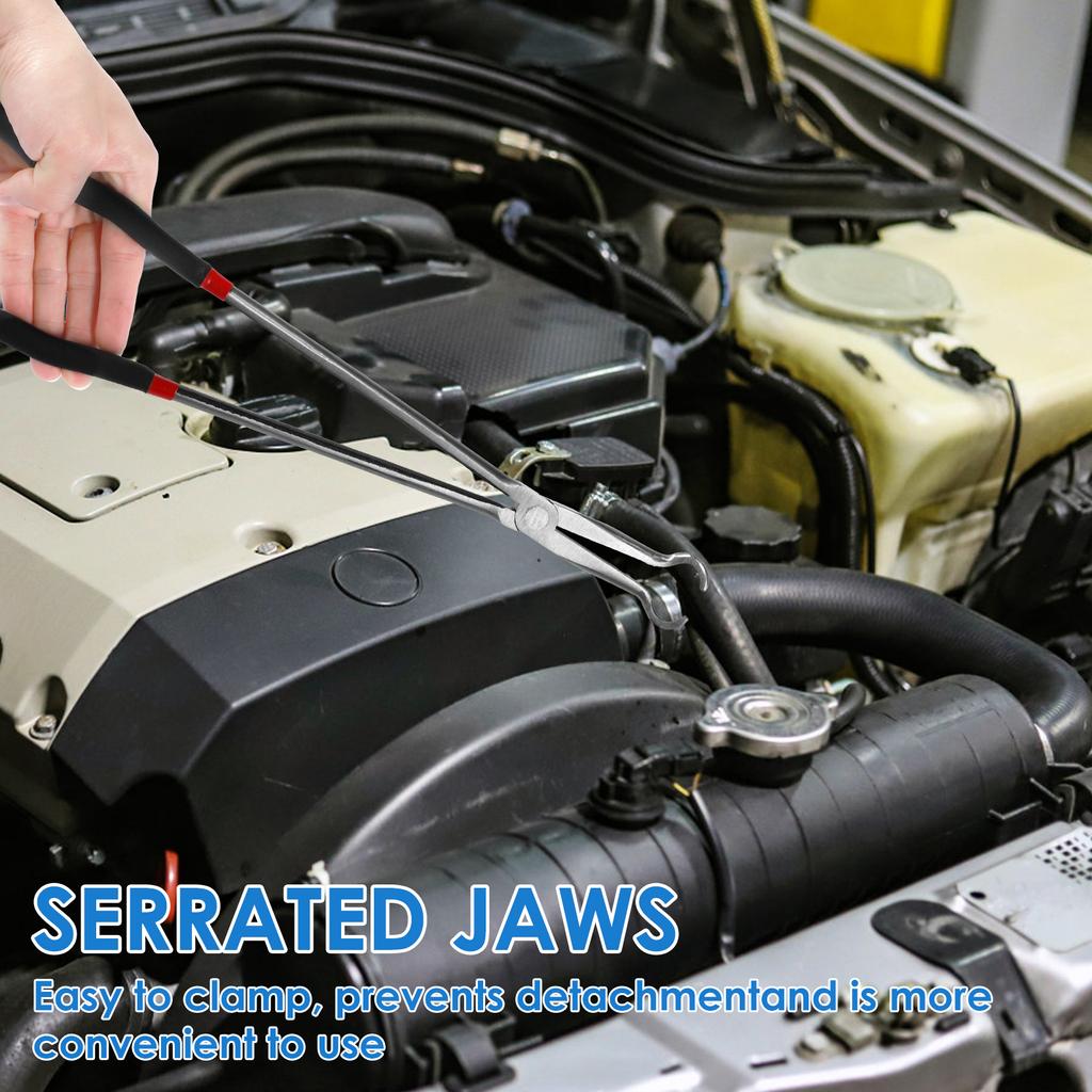 2Pcs Hose Clamp Pliers O-shaped Electrical Disconnect Pliers Steel Professional Spark Plug Removal Pliers for Cooling Hose Clips