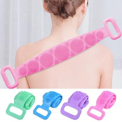 Silicone Back Scrubber Easy To Clean 5mm Thick Design Double-Sided Exfoliation Massage Bath Scrubber