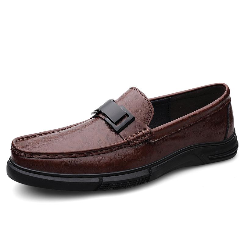 

Высококачественная мужская повседневная обувь из натуральной кожи с низким вырезом и мягкой подошвой, повседневная обувь для прогулок на открытом воздухе, мужская обувь для вождения 45 коричневый