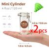 4oz Glass Spice Jars with Airtight Swing Top Lids,Small Clear Containers for Pantry Organization,Herb Storage,DIY Crafts & Gifts