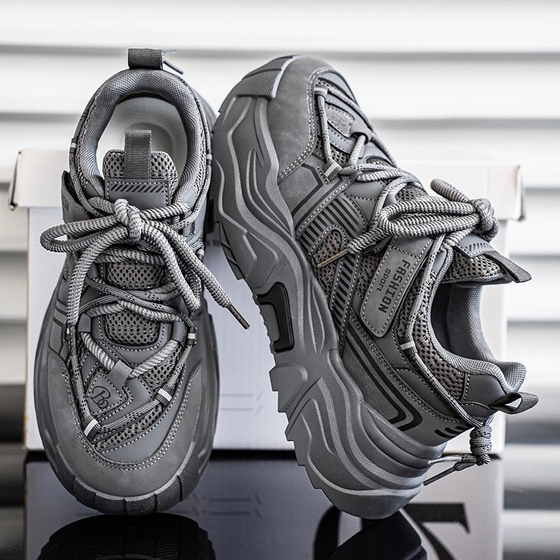 New Fashion Men 's Four Seasons Comfortable Thick Sole Shoes Students BoysTrending Soft Sole Breathable Casual Running Sneakers