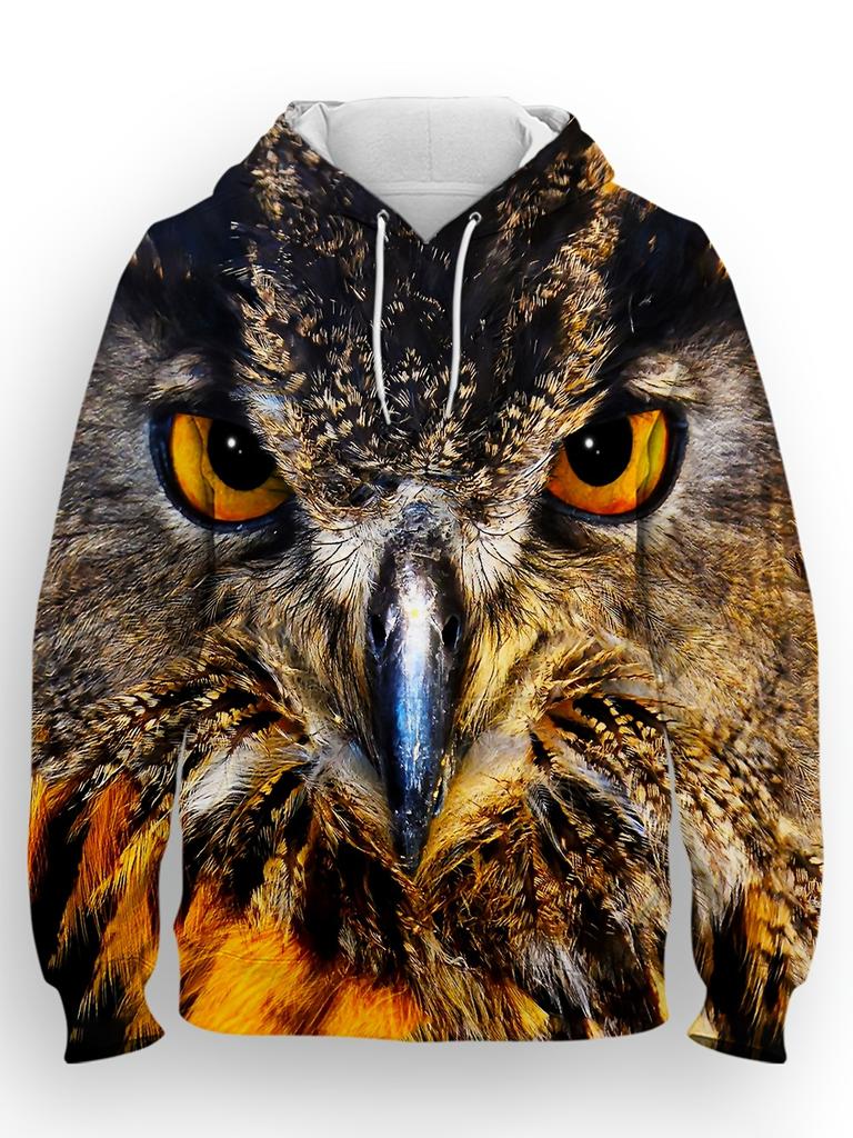 Vintage Owl Animal 3D Print Hoodies Men Fashion Hooded Owls Bird Sweatshirts Hoody Pullovers Harajuku Tracksuit  Male Clothing