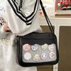 Japonská Harajuku Ita taška pro ženy PU Průhledná kapsa Itabag Středoškolská dívčí uniforma JK Taška přes tělo a na rameno Kabelky