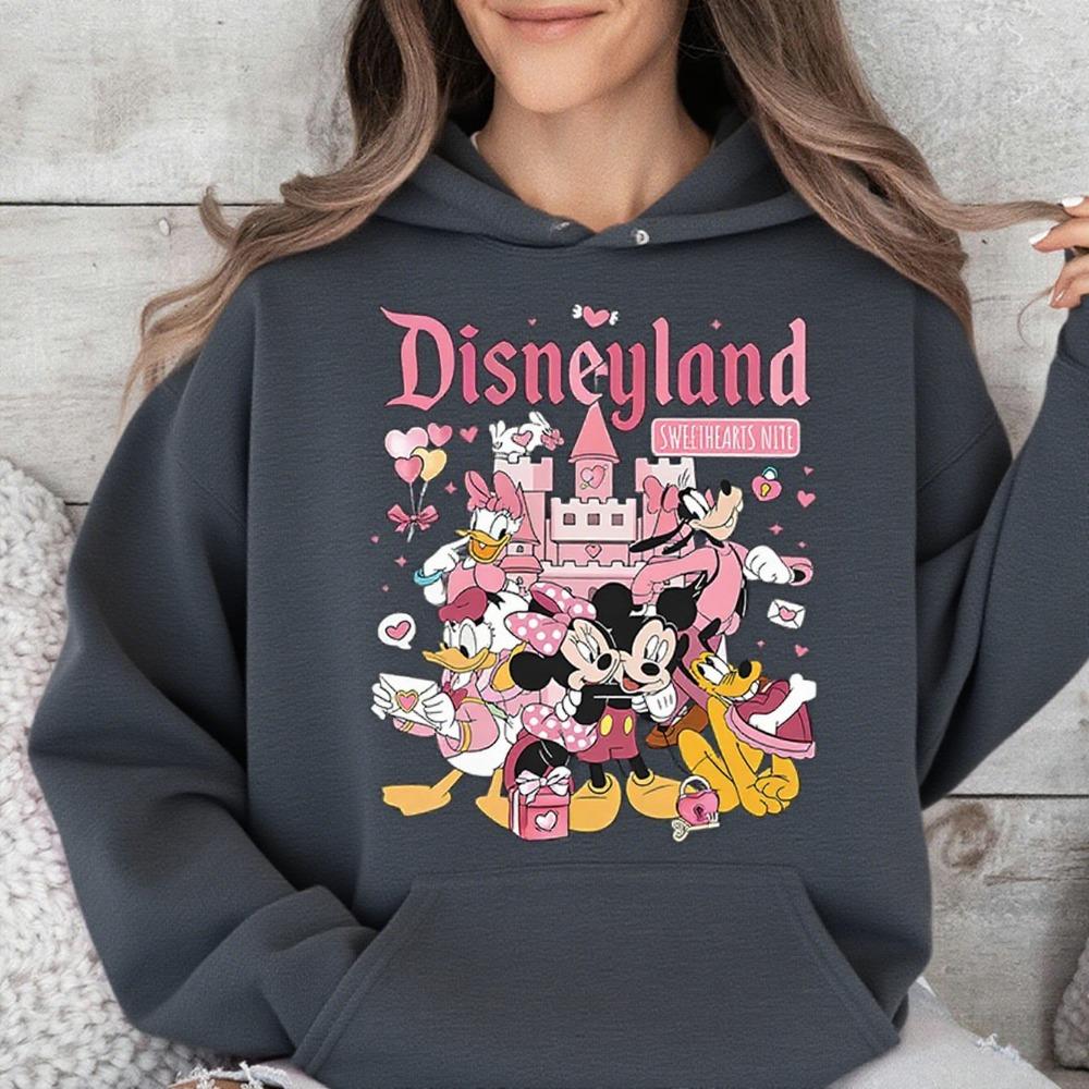 Disney Parent-child Valentine's Day Gifts: Mickey and Friends Multi-color Hoodies, Autumn and Winter Tops, Casual Sportswear