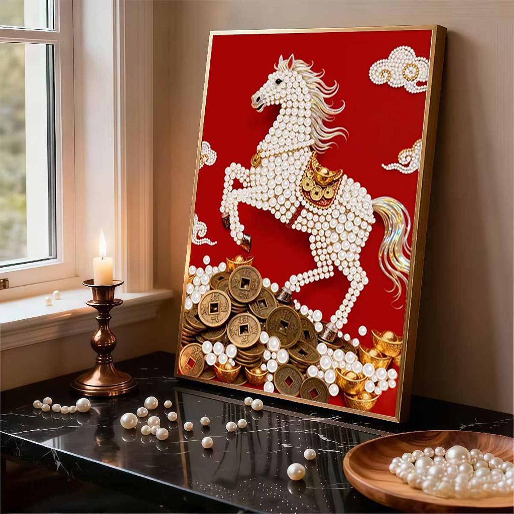 Pearl Pegasus DIY Diamond Art Kits 15.7x19.6inch Gem Art Diamond Painting Kits Without Frame for Adults Gift Idea Home Wall Decor