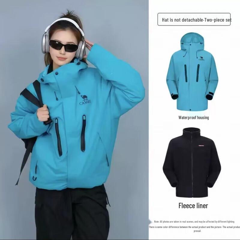 CAMEL Unisex 3-in-1 Windproof Waterproof Outdoor Jacket